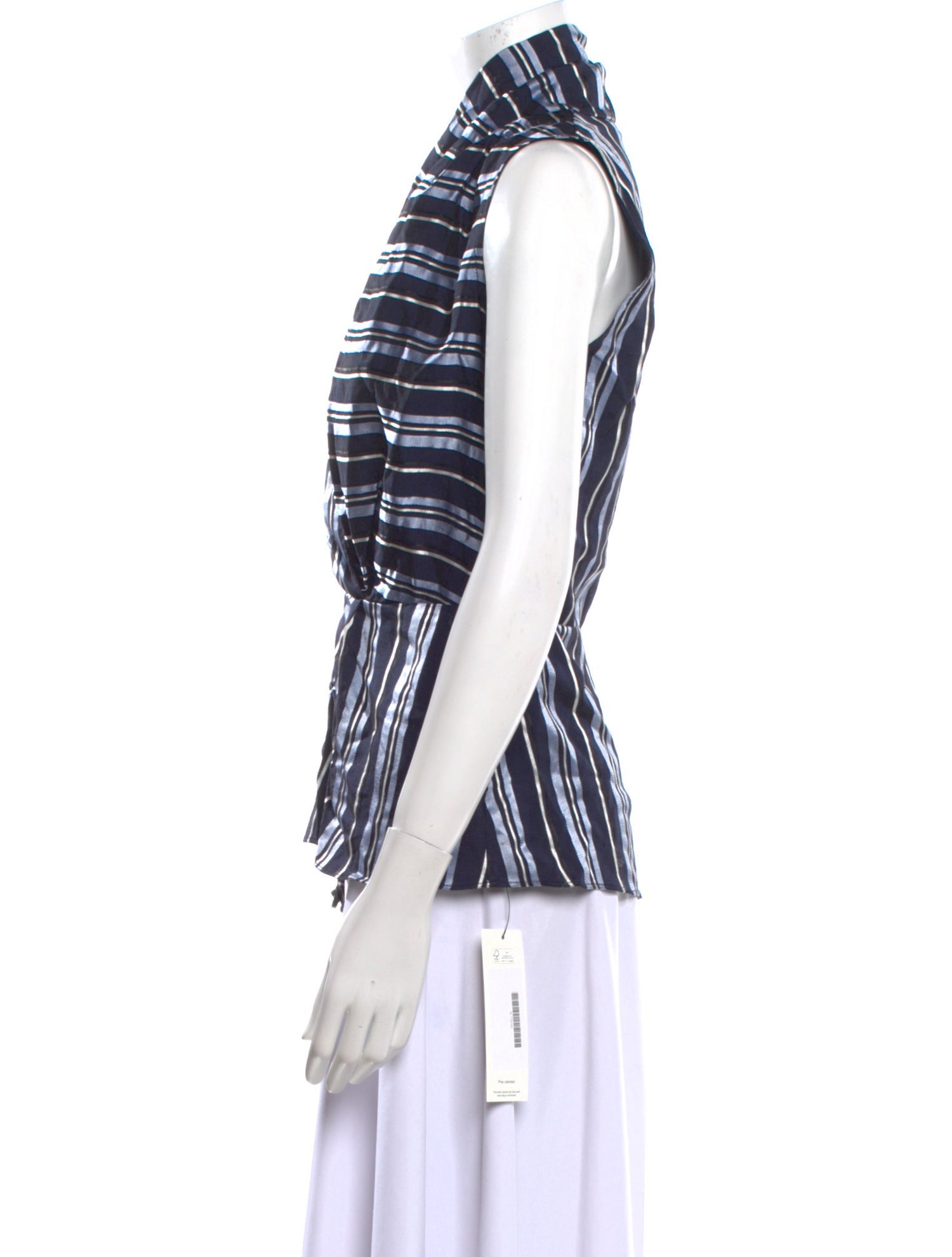Altuzarra Striped V-Neck Blouse