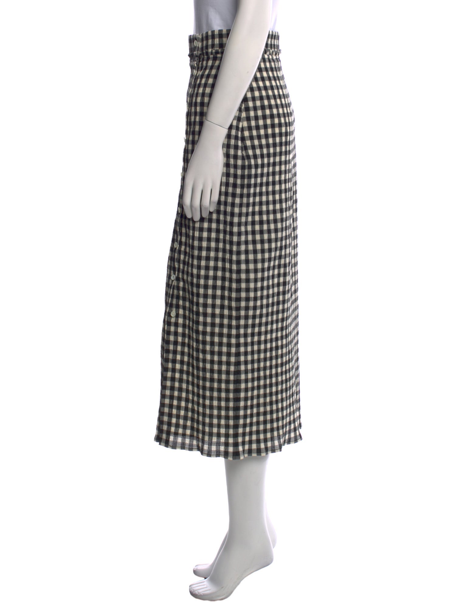 Altuzarra Plaid Print Midi Length Skirt