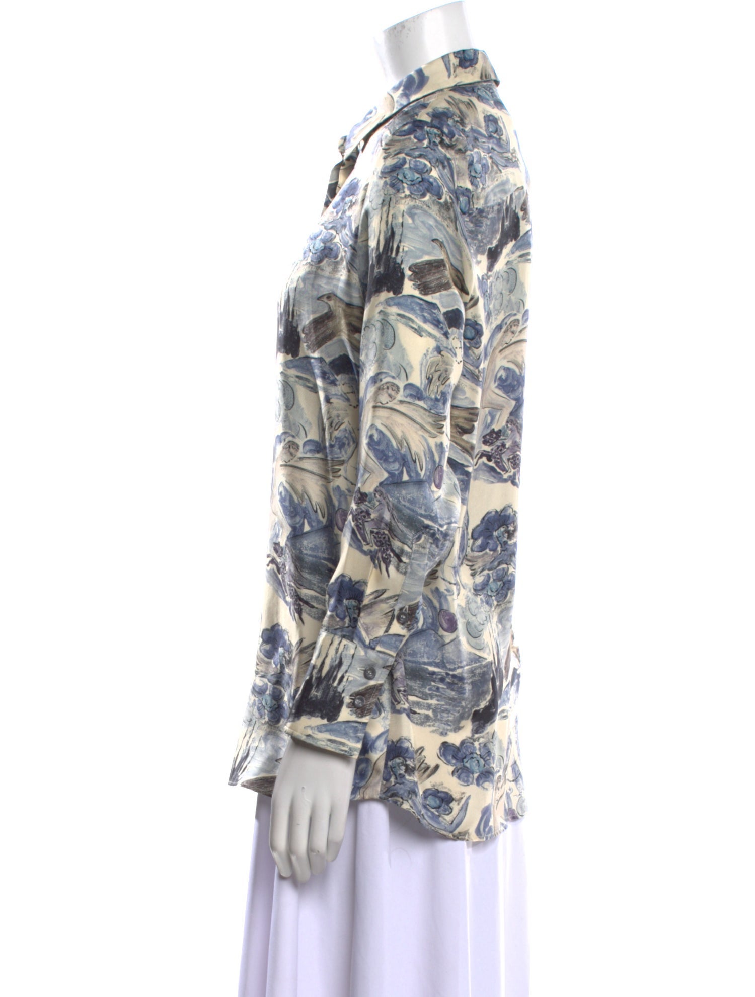 Altuzarra Silk Printed Button-Up Top w/ Tags