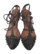 Altuzarra Leather Braided Accents T-Strap Sandals