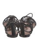 Altuzarra Leather Braided Accents T-Strap Sandals