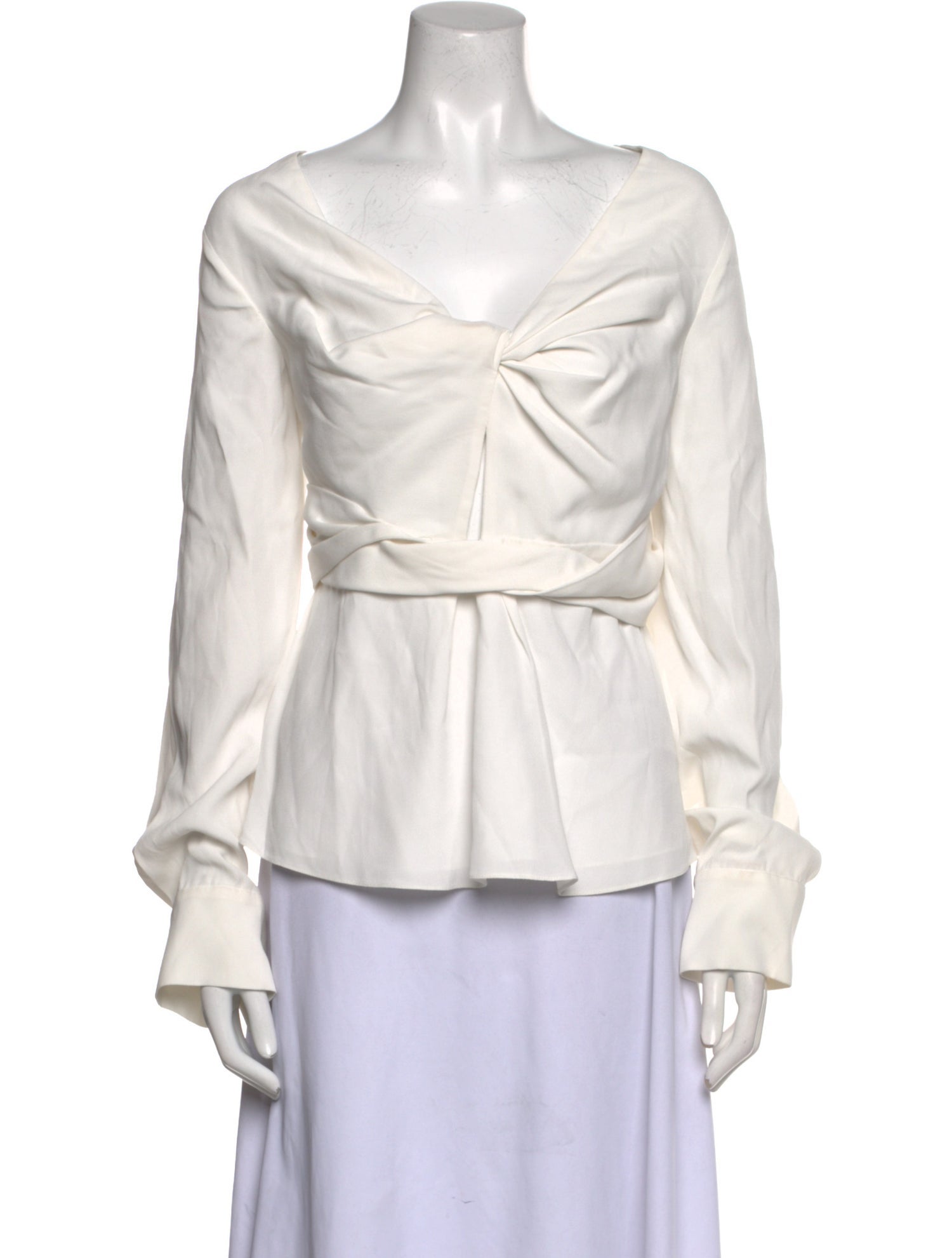 Altuzarra V-Neck Long Sleeve Blouse