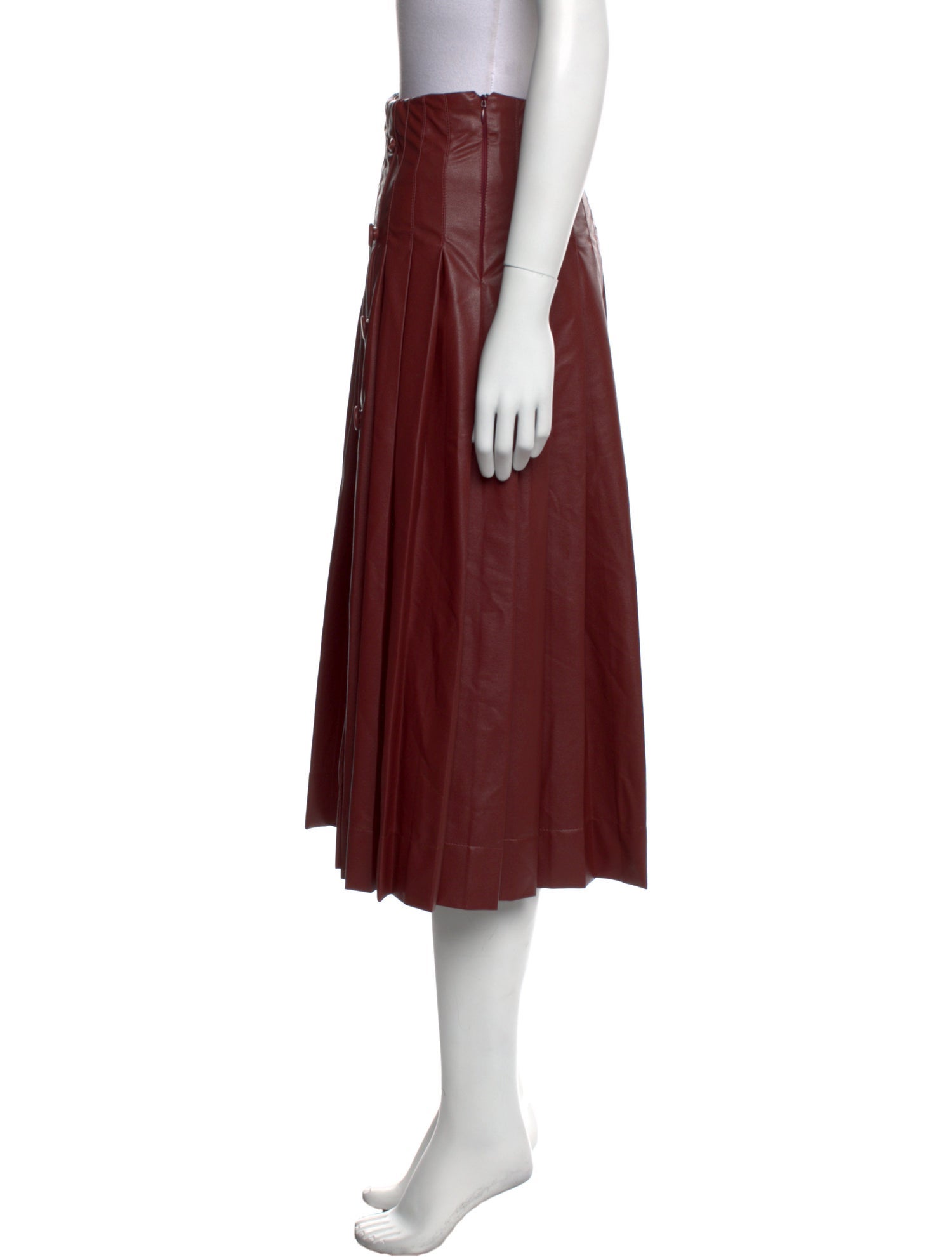 Altuzarra Pleated Accents Midi Length Skirt