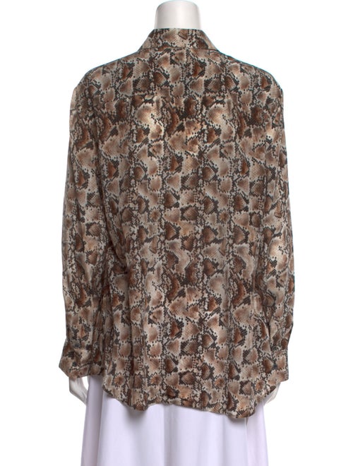 Altuzarra Silk Animal Print Button-Up Top