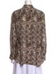Altuzarra Silk Animal Print Button-Up Top