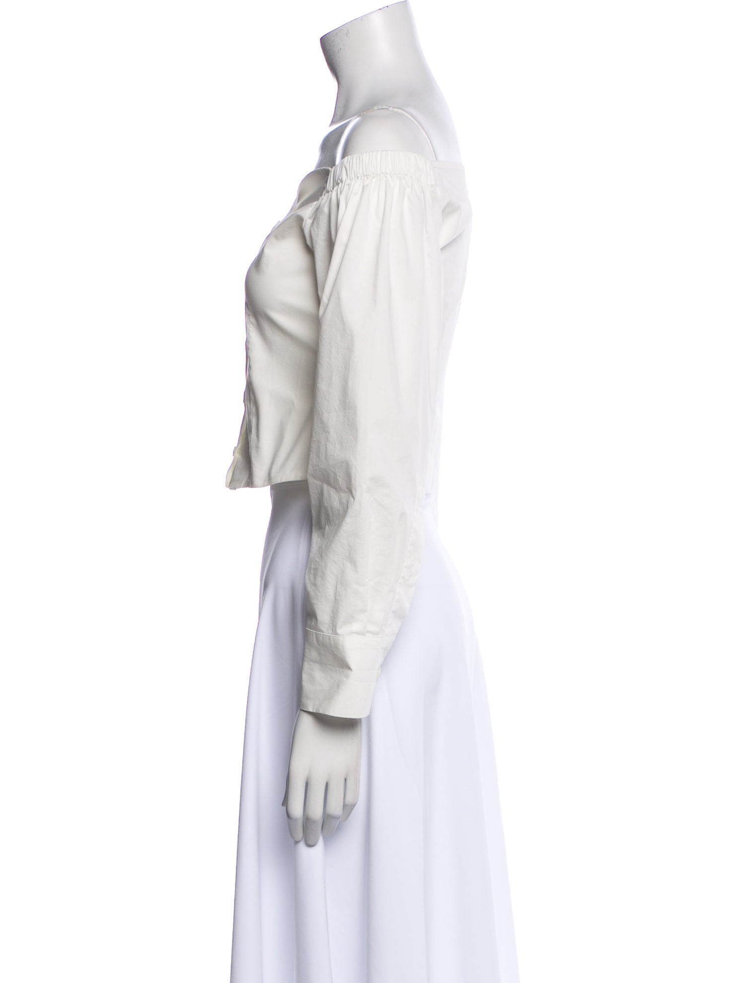 Altuzarra Off-The-Shoulder Long Sleeve Crop Top