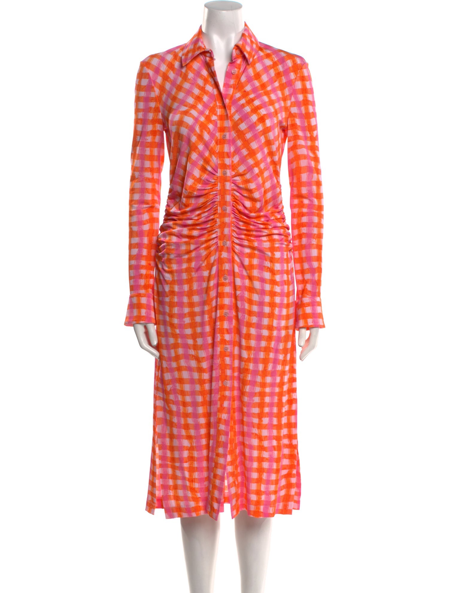 Altuzarra Plaid Print Midi Length Dress