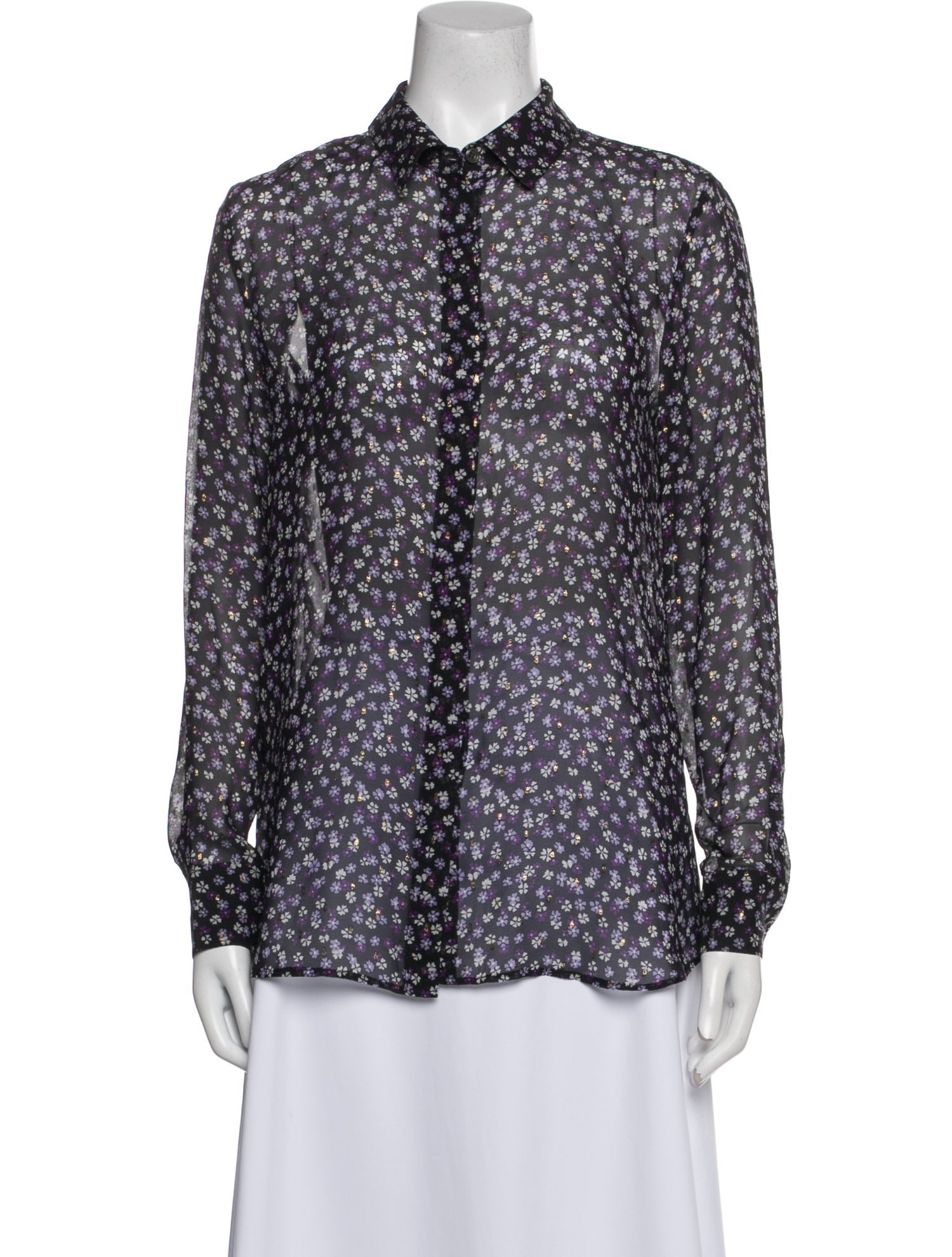 Altuzarra Silk Printed Button-Up Top