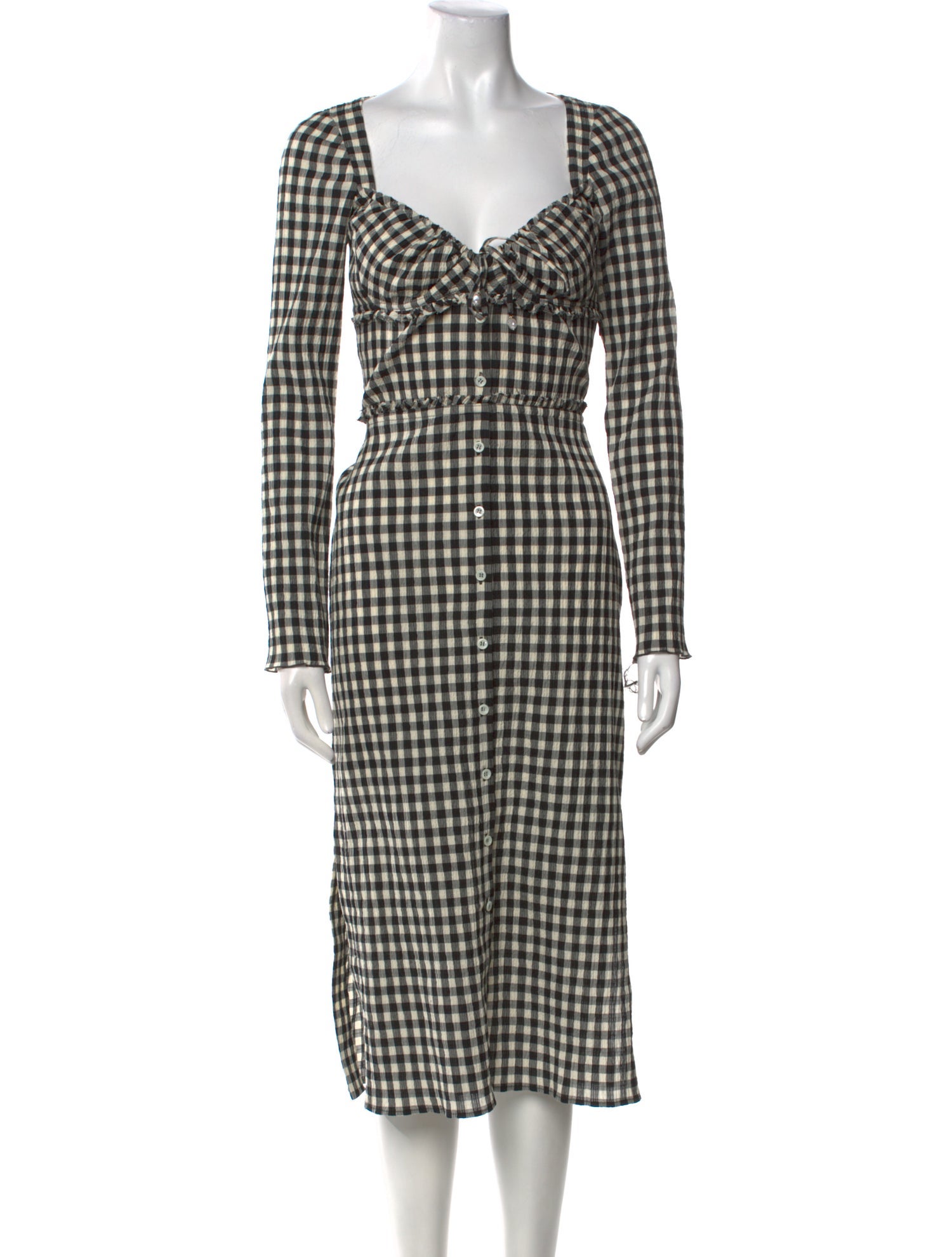 Altuzarra Plaid Print Midi Length Dress