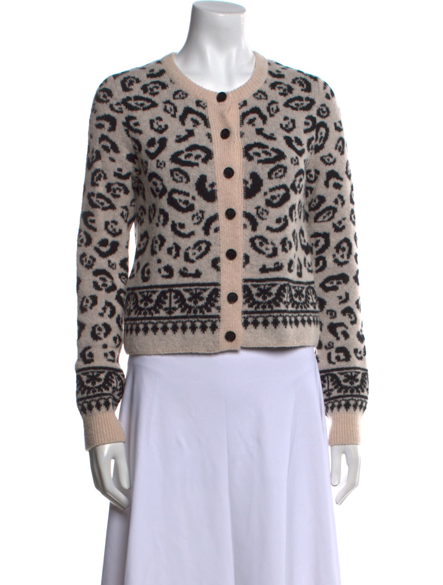 Altuzarra Animal Print Crew Neck Sweater