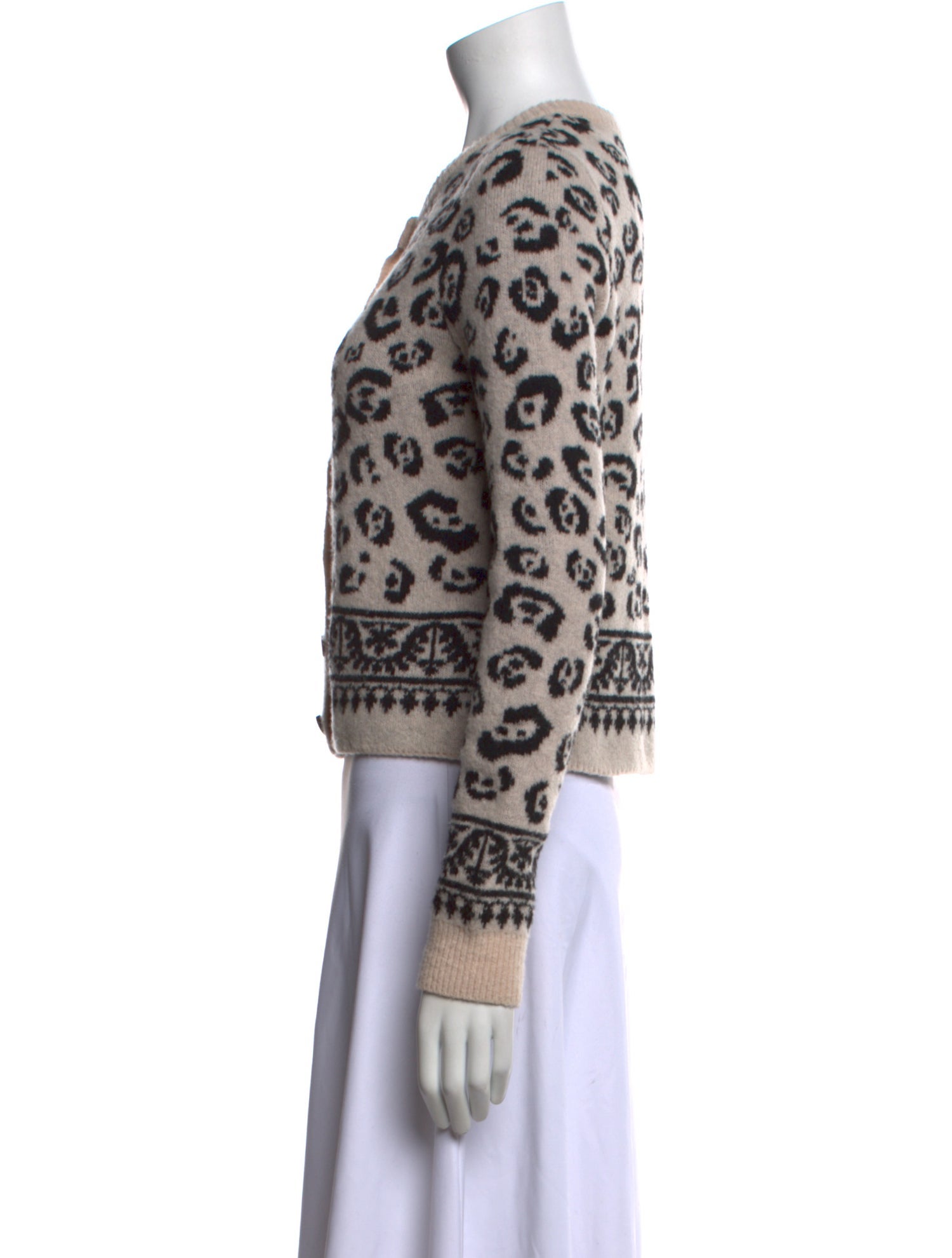 Altuzarra Animal Print Crew Neck Sweater