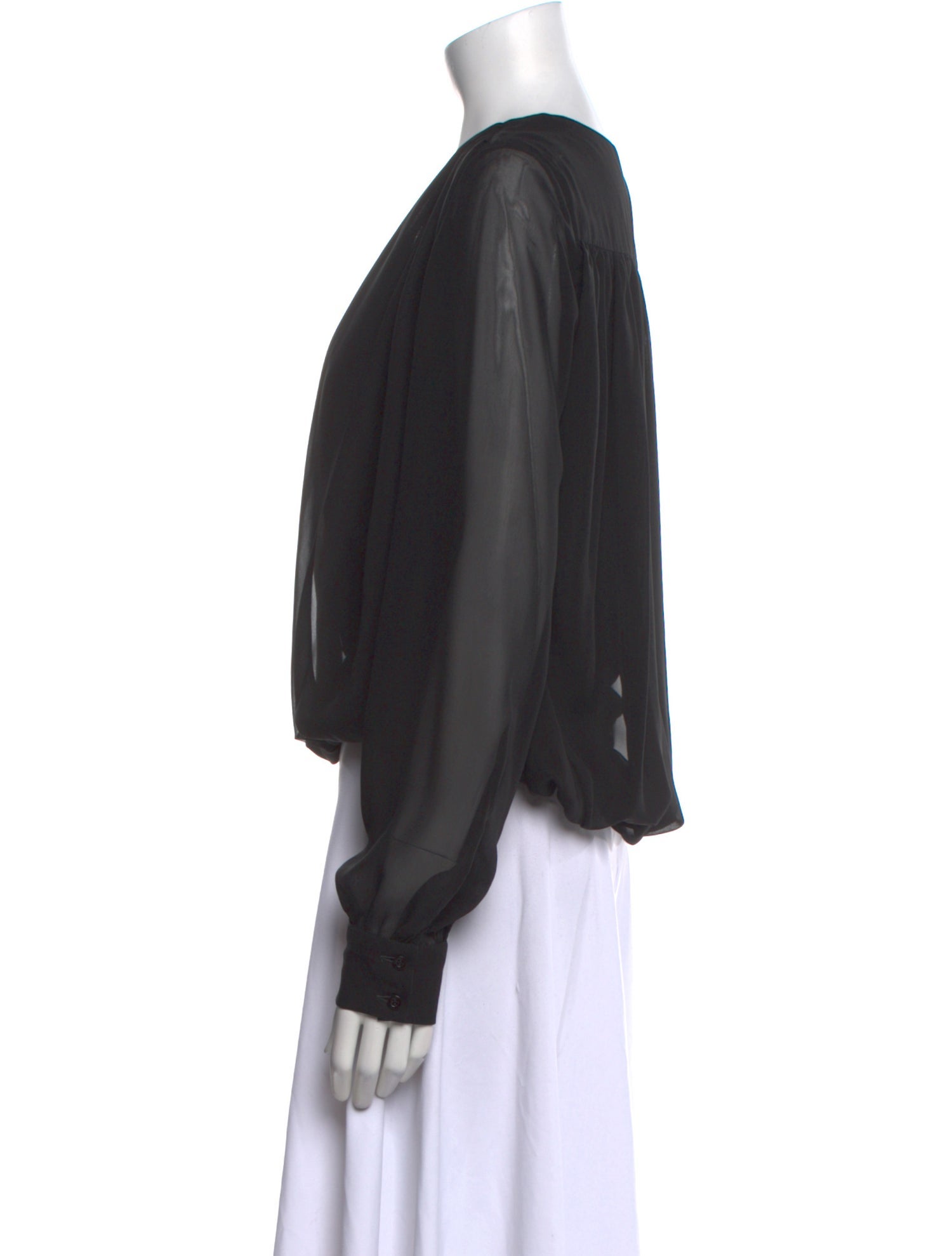 Altuzarra Silk V-Neck Blouse