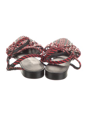 Altuzarra Tweed Patterned Slingback Flats