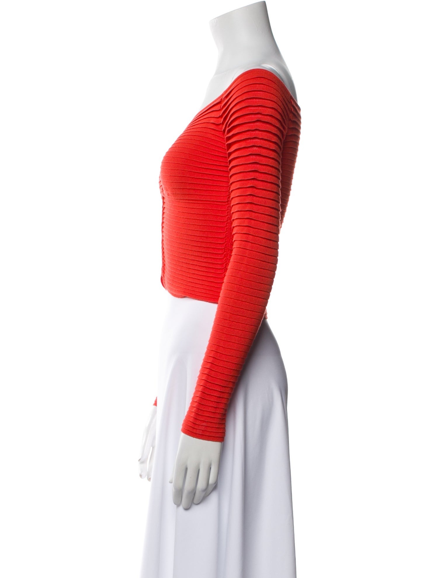 Altuzarra Off-The-Shoulder Long Sleeve Crop Top