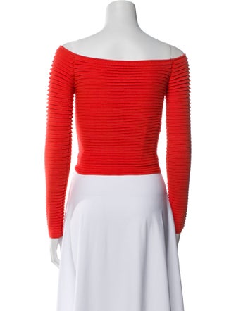 Altuzarra Off-The-Shoulder Long Sleeve Crop Top