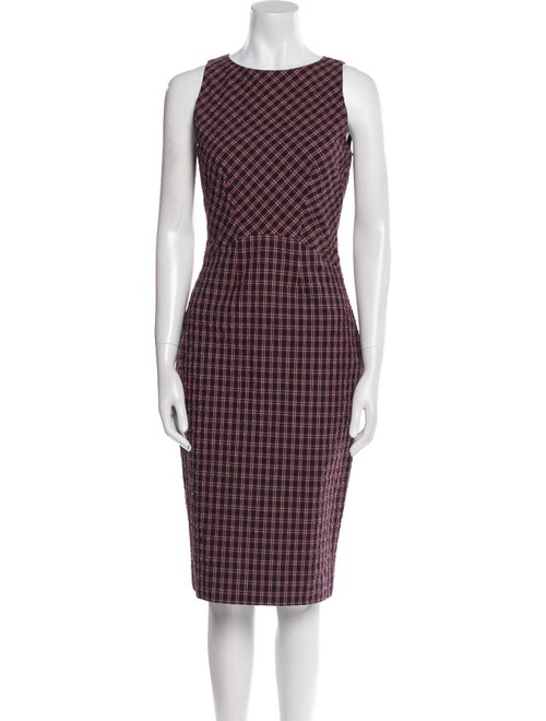 Altuzarra Plaid Print Midi Length Dress