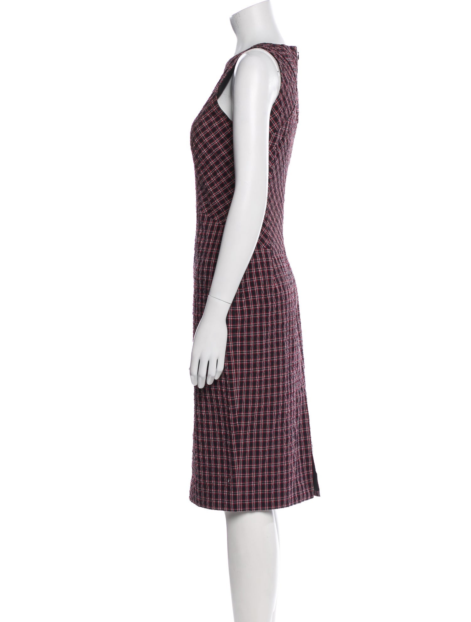 Altuzarra Plaid Print Midi Length Dress
