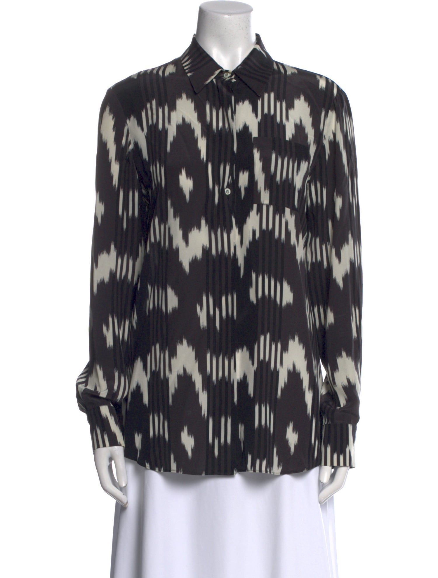 Altuzarra Silk Printed Button-Up Top