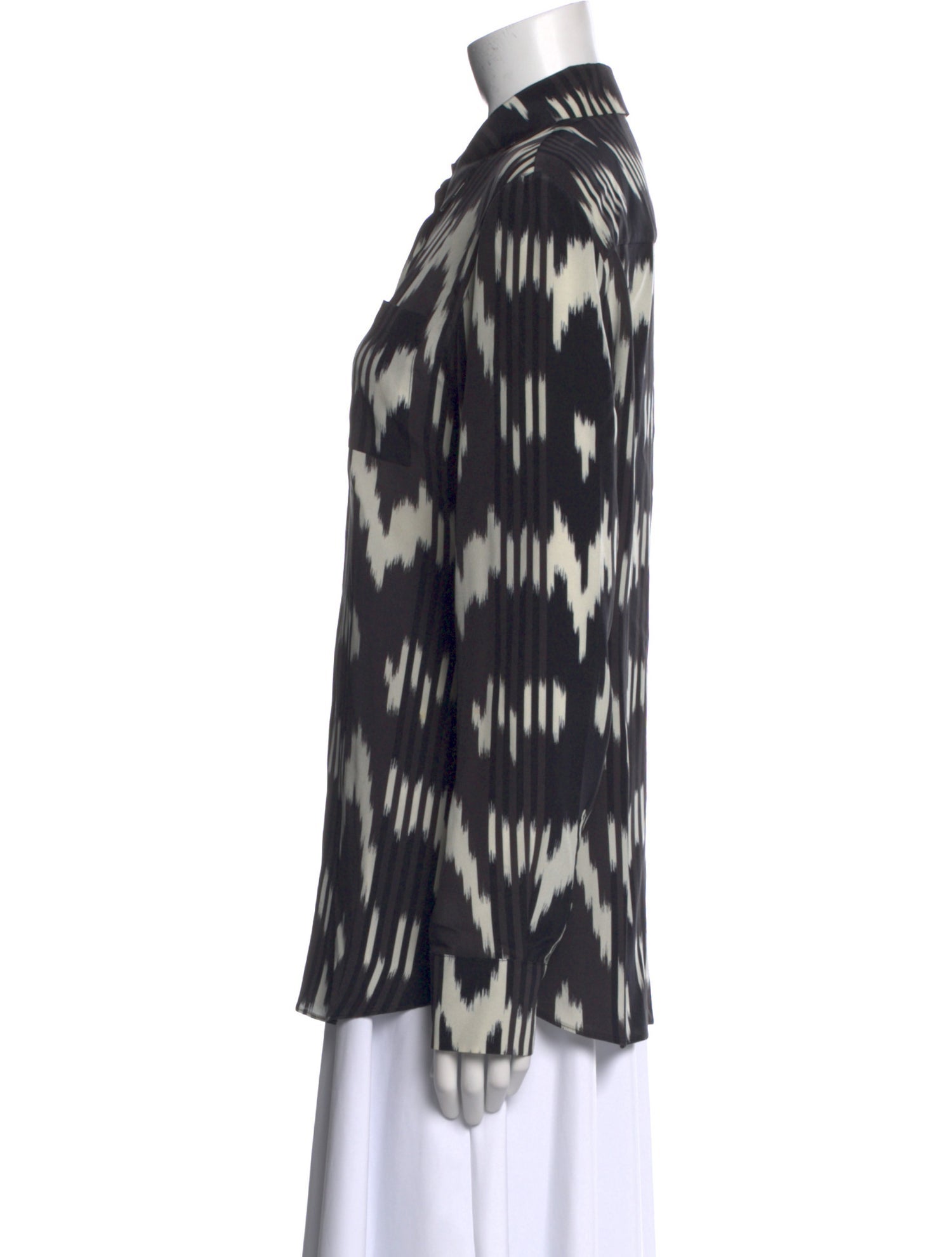 Altuzarra Silk Printed Button-Up Top