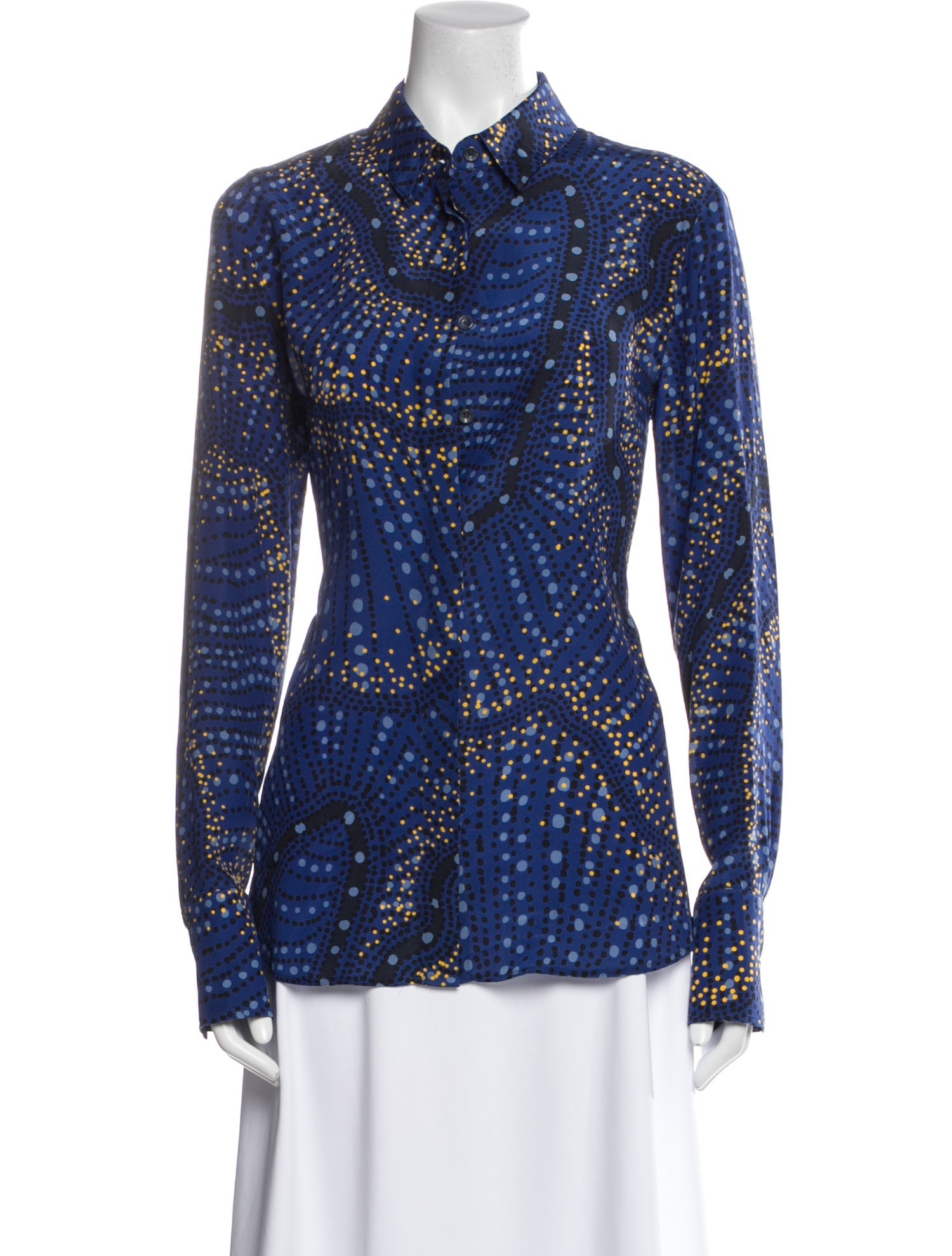 Altuzarra Silk Printed Button-Up Top