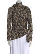Altuzarra Floral Print Mock Neck Blouse