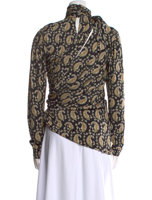 Altuzarra Floral Print Mock Neck Blouse