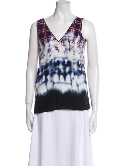Altuzarra Silk Tie-Dye Print Top