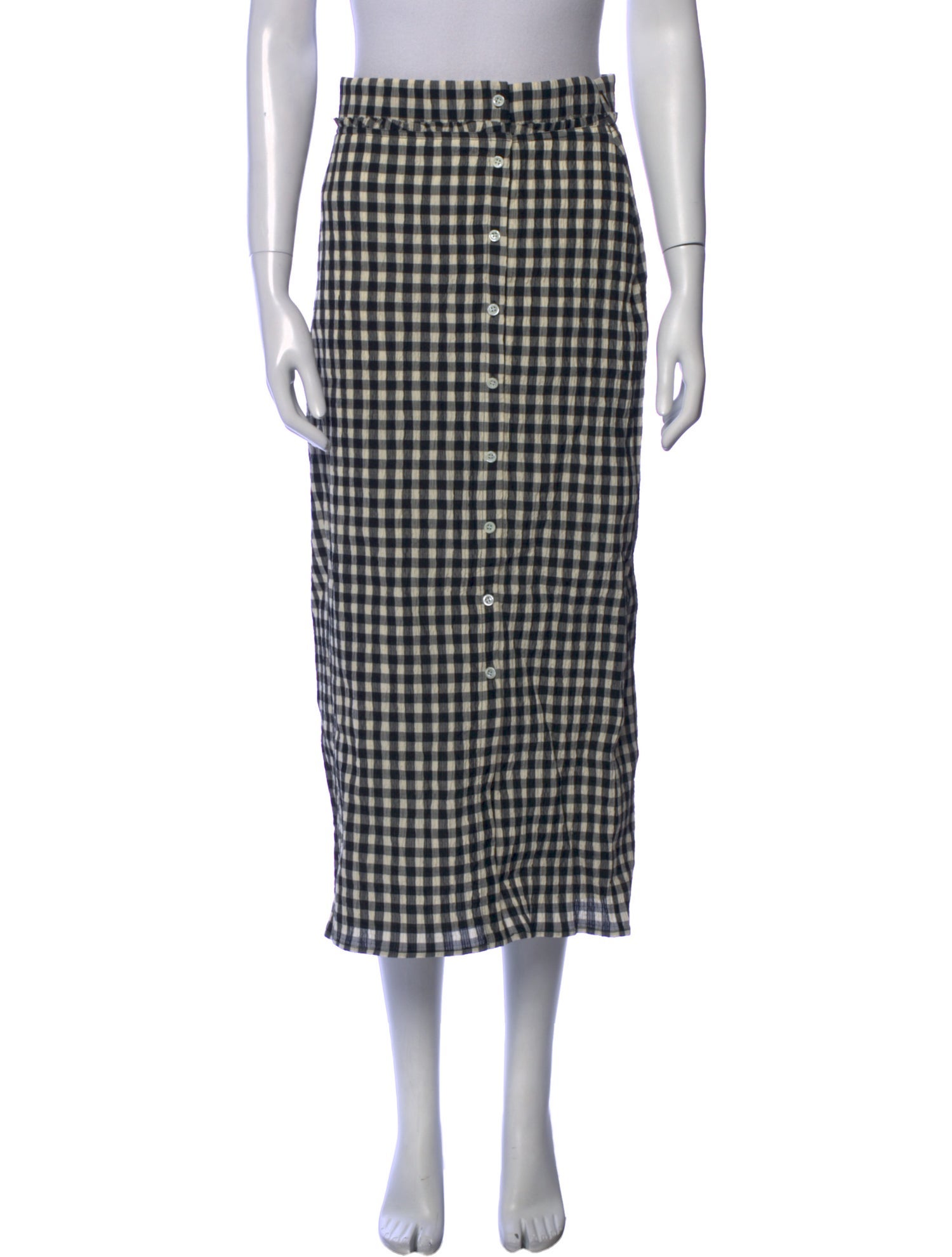 Altuzarra Plaid Print Midi Length Skirt