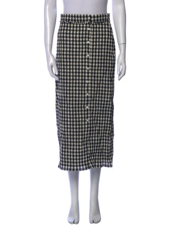 Altuzarra Plaid Print Midi Length Skirt