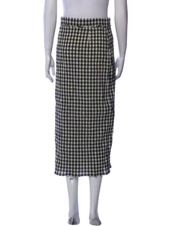 Altuzarra Plaid Print Midi Length Skirt