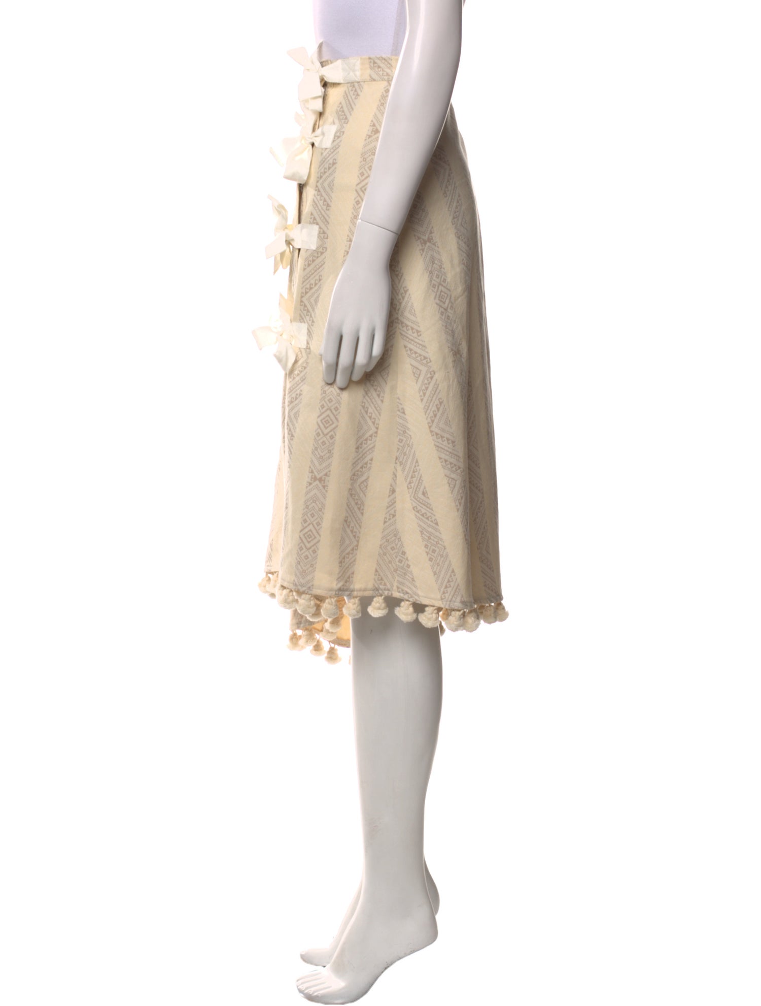 Altuzarra Striped Midi Length Skirt