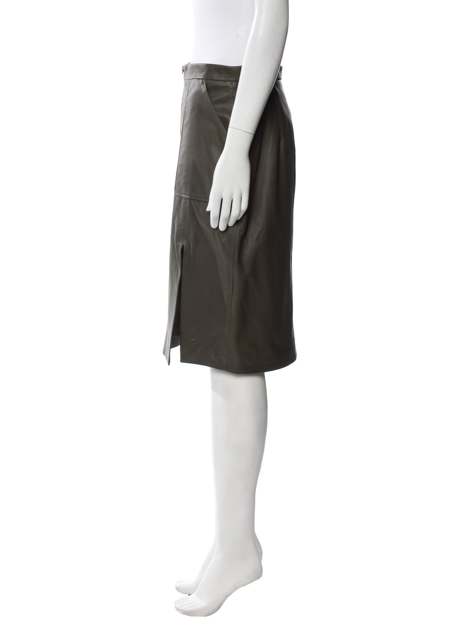 Altuzarra Leather Knee-Length Skirt