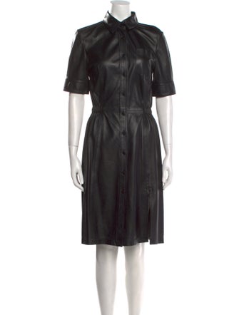 Altuzarra Lamb Leather Midi Length Dress