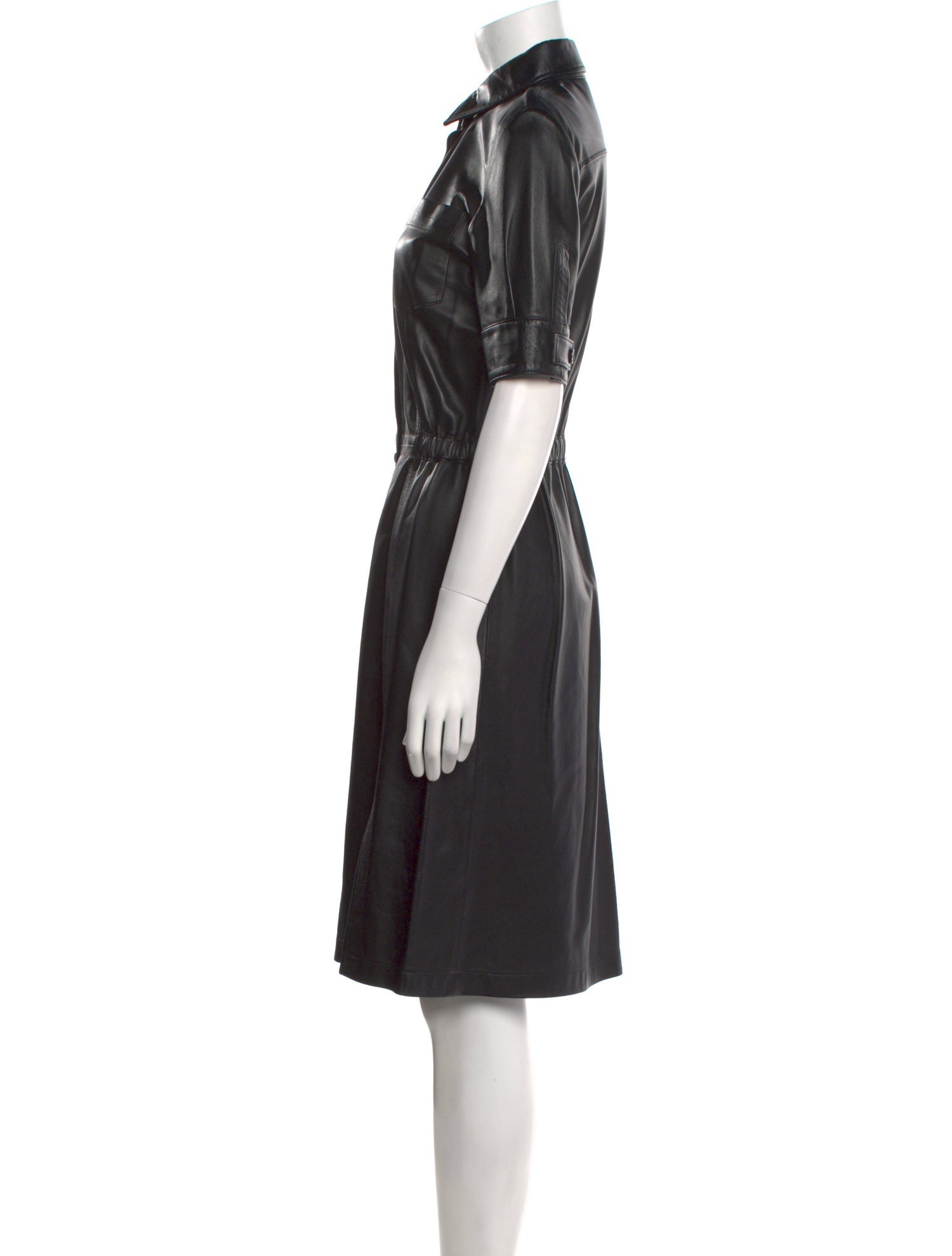 Altuzarra Lamb Leather Midi Length Dress