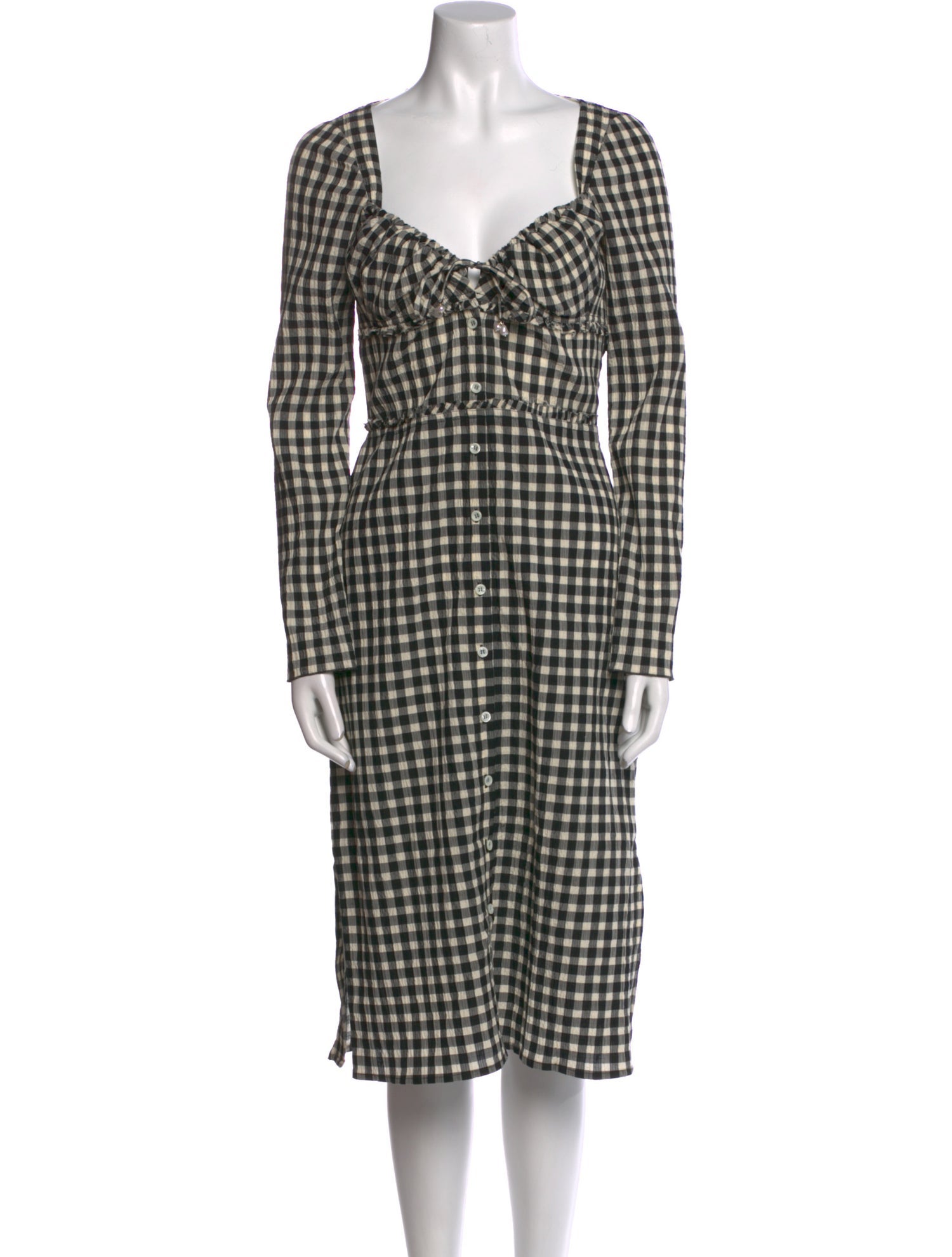 Altuzarra Plaid Print Midi Length Dress