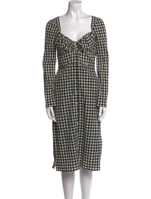 Altuzarra Plaid Print Midi Length Dress