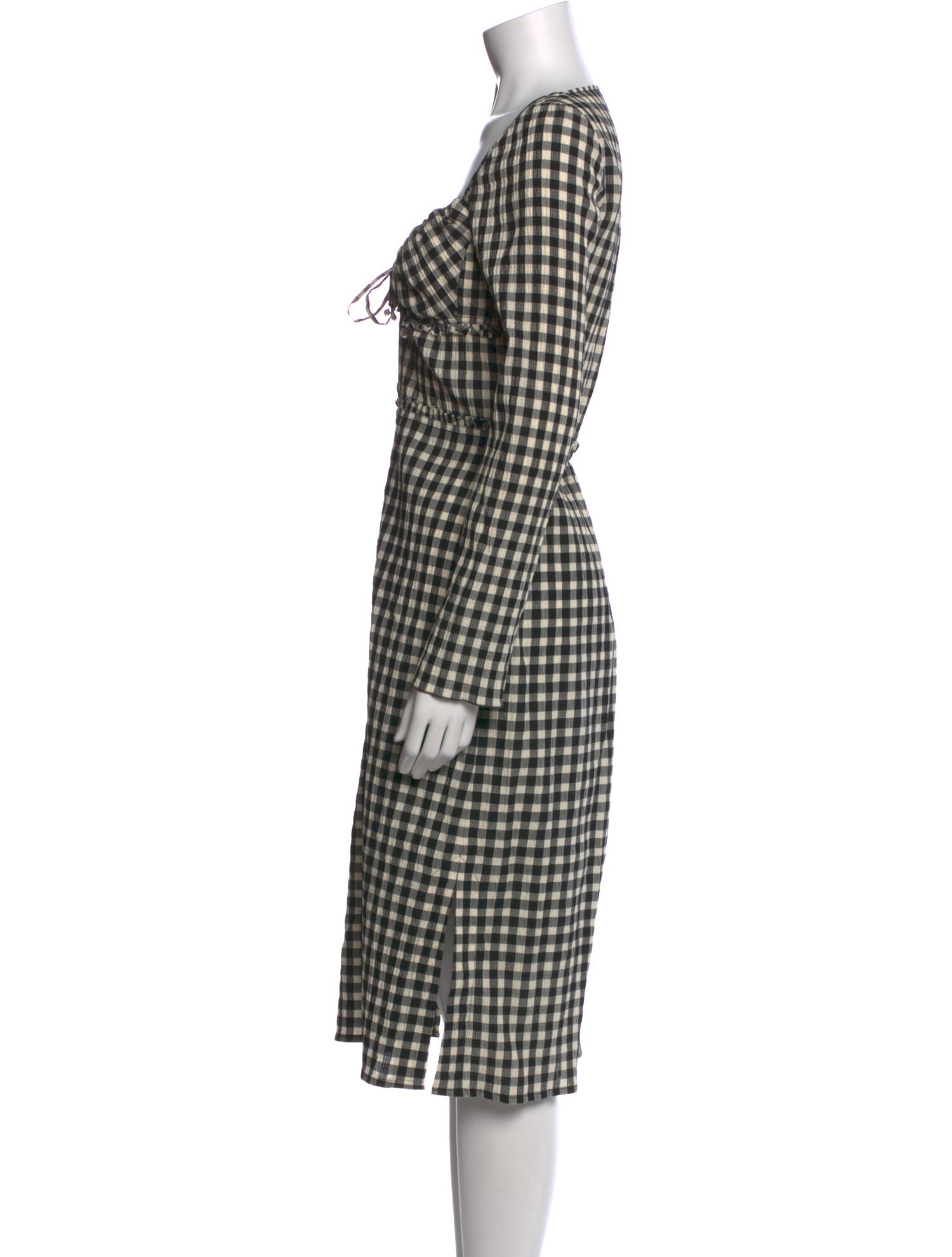 Altuzarra Plaid Print Midi Length Dress