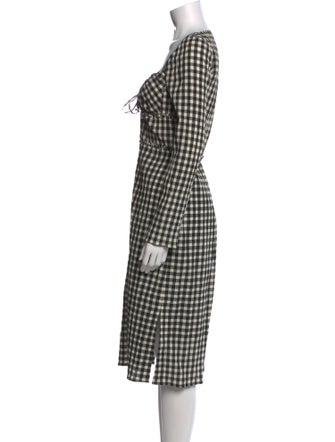Altuzarra Plaid Print Midi Length Dress