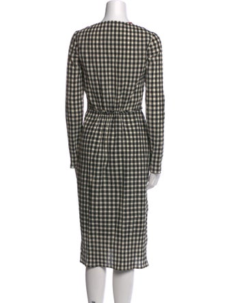 Altuzarra Plaid Print Midi Length Dress