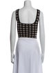 Altuzarra Plaid Print Scoop Neck Crop Top