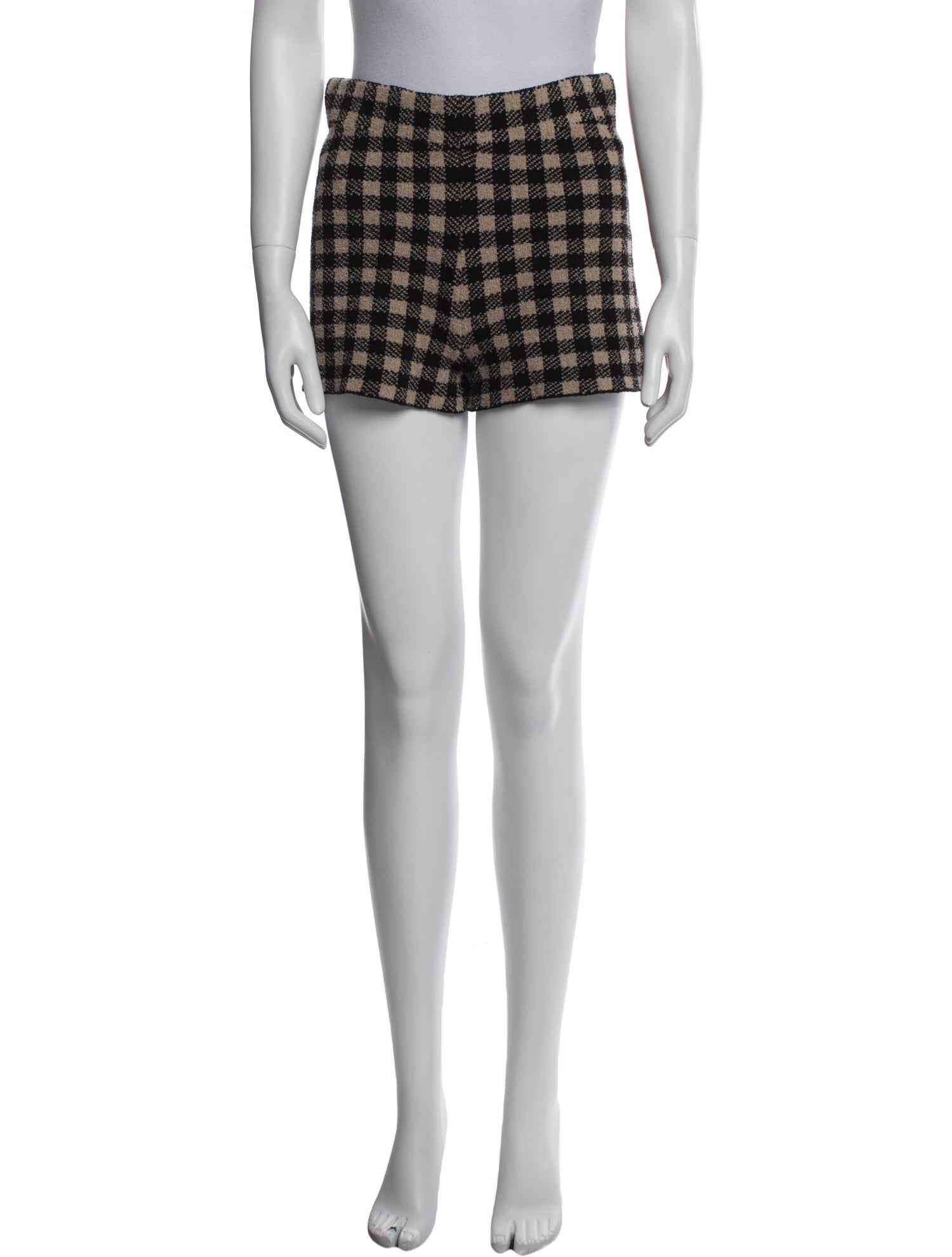 Altuzarra Plaid Print Mini Shorts