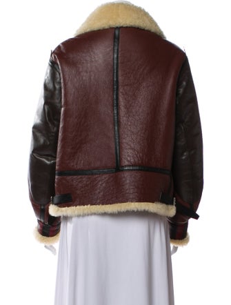 Altuzarra Shearling Colorblock Pattern Fur Jacket