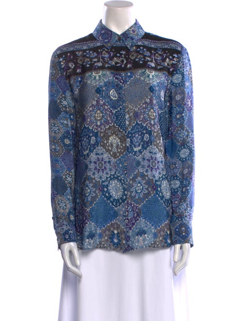 Altuzarra Silk Paisley Print Button-Up Top