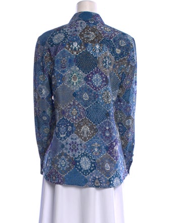 Altuzarra Silk Paisley Print Button-Up Top