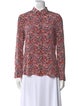 Altuzarra Silk Floral Print Button-Up Top