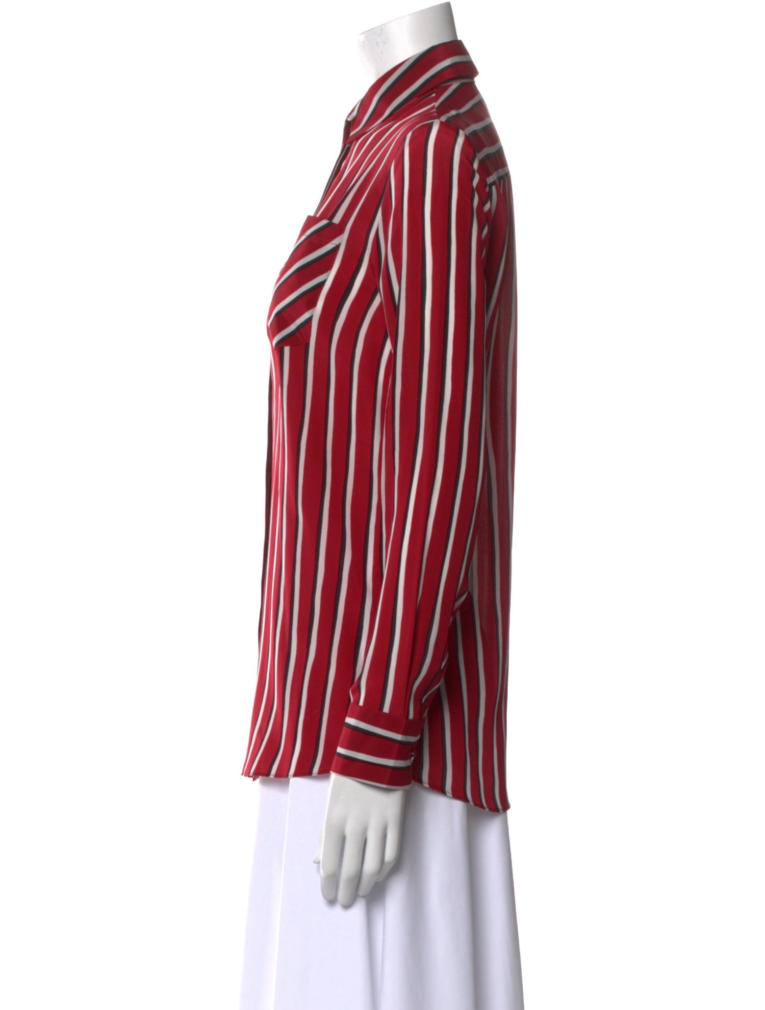 Altuzarra Silk Striped Button-Up Top