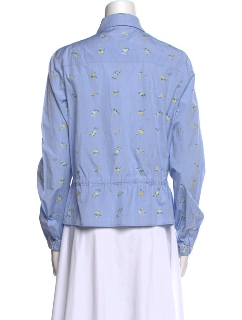 Altuzarra Printed Long Sleeve Button-Up Top
