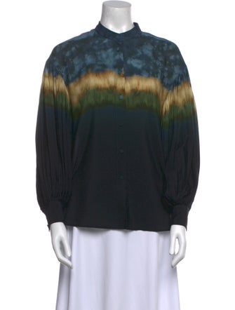 Altuzarra Tie-Dye Print Crew Neck Blouse