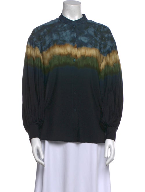 Altuzarra Tie-Dye Print Crew Neck Blouse