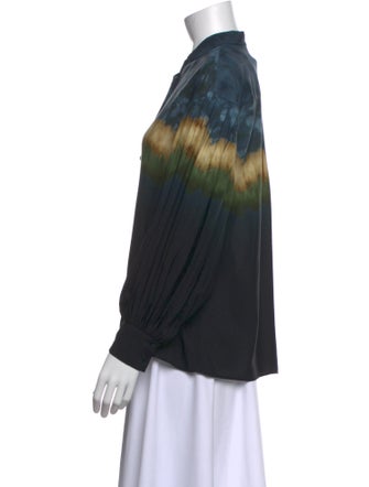 Altuzarra Tie-Dye Print Crew Neck Blouse